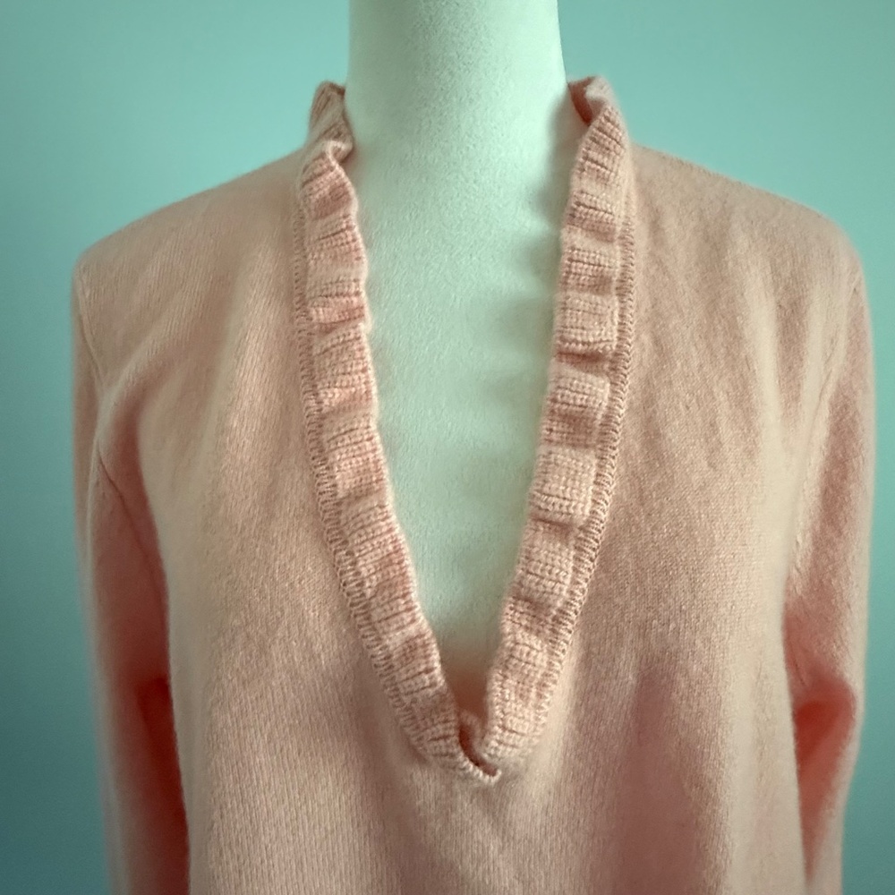 Sundance Gisella 100% Cashmere Pink Sweater Size XL - Picture 4 of 11